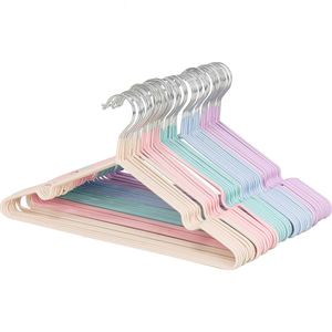 Home Metal Adult Non Slip Seamless <b>Clothes</b> Hanger Groove Dipped Plastic Design Household Wardrobe Use Wall Mounted Multifunction - Product Image 1