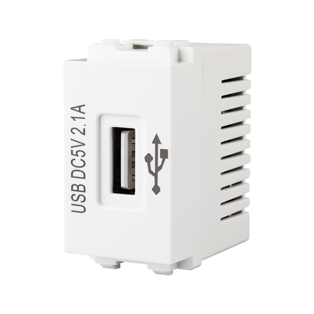 220V Plastic USB Power 5V 1A Wall Socket with USB Power Supply and Power Outlet