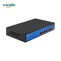 Commutateur PoE géré par le cloud à 6 ports, 4 ports PoE max 90W, contrôle via l'application Cloud BT