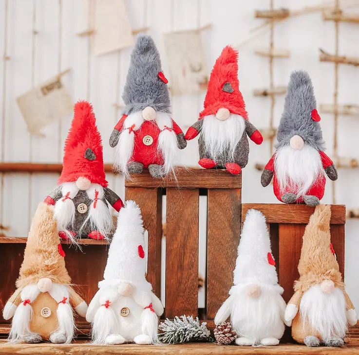 स्वीडिश भरवां खिलौना सांता गुड़िया गनोम स्कैंडिनेवियाई Tomte नॉर्डिक Nisse Sockerbit बौना एल्फ घर के गहने क्रिसमस सांता