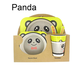 TRESUN 5 pièces Standard de <span class=keywords><strong>Nourriture</strong></span> pour Enfants En Fiber De Bambou À Manger Assiette Bol Ensemble - Product Image 2