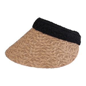 Cappello da Sole Senza Cappuccio <span class=keywords><strong>in</strong></span> Paglia per Donne con Fascia Elastica Regolabile per Protezione e Stile all'Aperto, Perfetto per l'Estate e la Spiaggia - Product Image 1