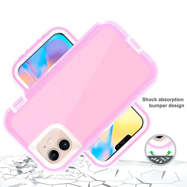China Mobile Phone Accessories Transparent Cover Premium Plastic Shockproof Clear Defender Case For Iphone 11 Pro Max 12 Se 2020