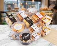 Boîte à gâteau rectangulaire pliable en plastique transparent durable pour boulangerie domestique, fête d'anniversaire, emballage cadeau de gâteau de fête
