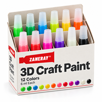 Peinture acrylique lumineuse 6 ml, pigment 3D qui brille dans le noir, absorbant la lumière, imperméable, résistant au soleil, revêtement artistique pour peinture à la main