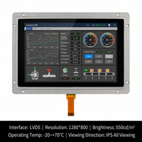 Écran industriel LED 10,1 pouces 1280x800 IPS TFT LCD LVDS, alternative de 10 ans de garantie aux modèles AUO G101EAN01.0 et Innolux G101ICE-L010