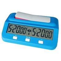 Horloge d'Échecs Chinois HQT101 Minuteur de Jeu de Go en Plastique de Forme Carrée avec un Échiquier en Papier Intégré