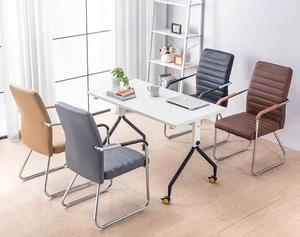 Chaise de bureau exécutive en cuir PU noir et marron avec accoudoirs, forte capacité de charge, pour réunions et écoles (vente en gros) - Product Image 2