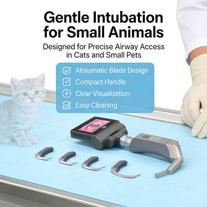 Videolaringoscopio para Anestesia Animal, Endoscopio Rígido ENT de 70 Grados, Pantalla de 3.5 Pulgadas, Batería Recargable, Herramienta Veterinaria - Product Image 3