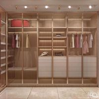 CBMmart Chambre à coucher Dressing sur mesure avec éclairage Armoire en bois Armoires