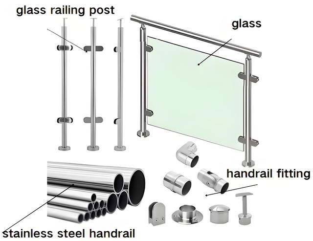 Modern Design Apartment Stainless Steel Elevator Handrail Universal DIY Customizable