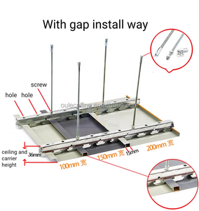 Kim loại Trần Bảng điều chỉnh Treo Nhôm sai Dải tuyến tính Trần gạch - Product Image 6