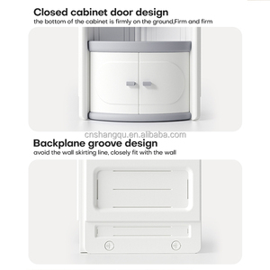 VSUCH Meuble pour Bébé en Plastique Mobile pour la Maison <span class=keywords><strong>Coffre</strong></span> de Rangement d'Angle Étagère Organisateur de Jouets Bibliothèque Armoires pour Enfants - Product Image 5