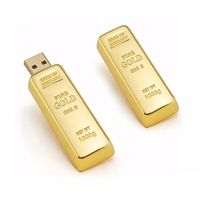 Nouvelle clé USB 2.0 en métal plaqué or 999, 8 Go-64 Go, meilleur cadeau, haute qualité, garantie 5 ans