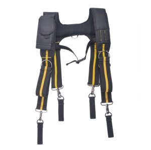 H-Type Design Heavy Duty <strong>Work</strong> Tool Belt Braces Suspenders Padded with 4 Support Loops and Tool <strong>Pouch</strong> Customized OEM - Product Image 4