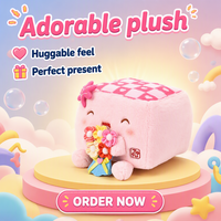 Peluches personnalisées en coton PP ultra doux de 8 pouces, série Tofu, pour promotion, mignonnes, pour machine à griffes