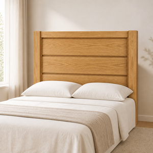 Tête de lit sculptée multifonctionnelle en bois massif pour chambre à coucher, style moderne, avec rangement intégré - Product Image 2