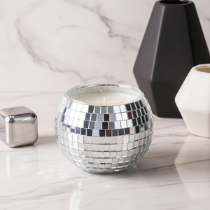 Bougie en cire de soja pour aromathérapie, en pot <span class=keywords><strong>à</strong></span> motif mosaïque boule disco, avec <span class=keywords><strong>mèche</strong></span> HTP sans plomb, longue durée 30H, certifiée MSDS, faite <span class=keywords><strong>à</strong></span> la main, pour la maison et les fêtes - Product Image 4