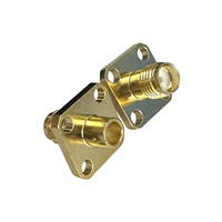 Conector SMA-KFB3 de Latón, Tipo Flange Hembra, para Cables RG141 y RG402, Precio de Fábrica