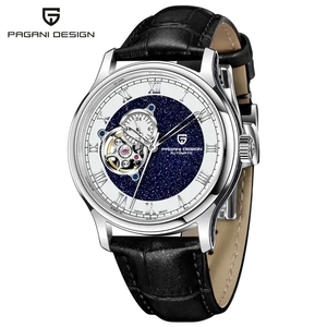 Montre automatique mécanique de luxe YS015 pour homme, style antique, 41 mm, tourbillon, analogique, chiffres romains, verre saphir, bracelet en cuir, décontractée et tendance - Product Image 1