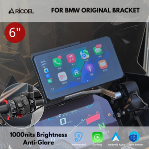 Écran tactile IPS 6 pouces 1000 nits TPMS pour moto, GPS, CarPlay, Android Auto, portable, 1 an, pour BMW - Product Image 1