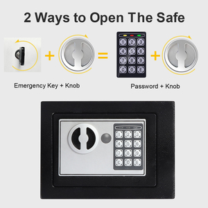 Mini Caja de Seguridad con Llave de Emergencia <span class=keywords><strong>y</strong></span> Contraseña para Uso en el Hogar <span class=keywords><strong>y</strong></span> Hotel - Product Image 3