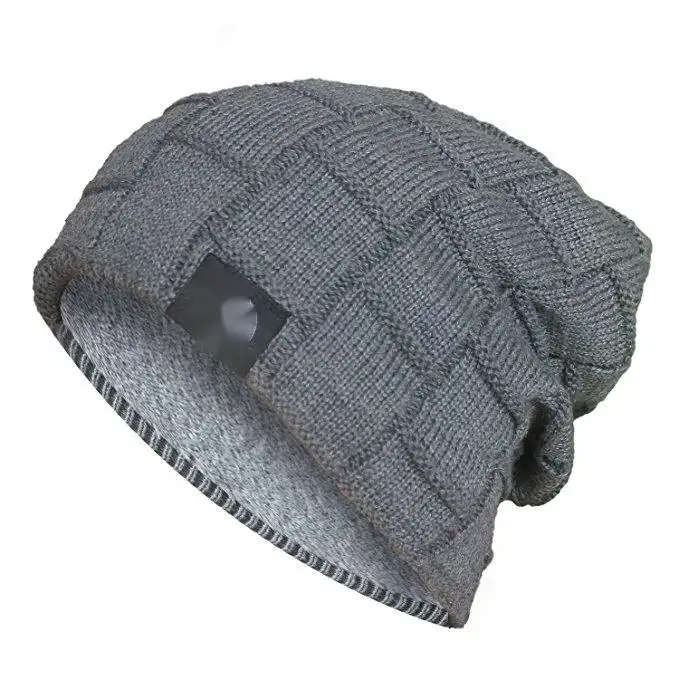 Зимняя вязаная теплая шапка Bodvera, плотная мягкая эластичная Шапка-бини с напуском, Шапка-бини