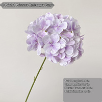 Bunga Hydrangea Buatan HGA Real Feel, Bunga Hydrangea Sutra Tiruan untuk Dekorasi Pernikahan, Dekorasi Rumah, dan Centerpiece Meja Lobi Hotel