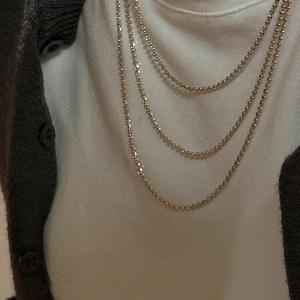 Collar de Plata Pura S925 Wenchi con Cuentas Finas, Diseño de Cielo Estrellado, Cadena Sencilla, Estilo Francés Vintage, Diseño Sencillo y Exclusivo, China - Product Image 2