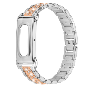 <span class=keywords><strong>Bracelet</strong></span> de montre de <span class=keywords><strong>luxe</strong></span> fin en acier inoxydable avec diamants pour Google <span class=keywords><strong>Fitbit</strong></span> Air, <span class=keywords><strong>bracelet</strong></span> de remplacement réglable - Product Image 4
