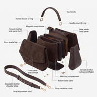 Sac à main en daim LZ Factory pour femmes, sac à bandoulière en cuir véritable avec logo personnalisé, sac élégant pour femmes avec logo, sac bandoulière