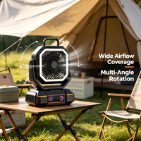 Ventilateur de table/bureau portable USB rechargeable authentique avec quatre modes de ventilation, idéal pour l'été (emballage en carton ondulé)