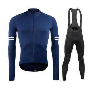 Ensemble de maillot de cyclisme d'<span class=keywords><strong>hiver</strong></span> personnalisé pour <span class=keywords><strong>homme</strong></span> avec short, manches longues, polaire thermique respirant, 100% polyester, adultes - Product Image 4