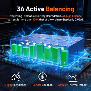 Batterie de rack de serveur LiFePO4 Humsienk 48V 100AH 100A BMS Bluetooth portable pour fourgons, camping-cars, voiturettes de golf, voitures de tourisme, énergie solaire - Product Image 2