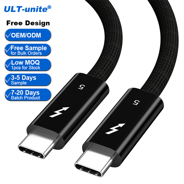 ULT-unite Max 120Gbps Video Transmission Cable Thunderbolt 5 Cable 2m 1m 0.2m 16K