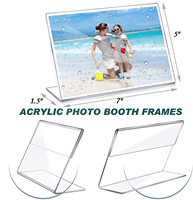 Support de Table Incliné en Acrylique Transparent pour Vente en Gros, Présentoir de Menu de Bureau pour Restaurant et Mariage, Affichage sur Table, OEM Disponible