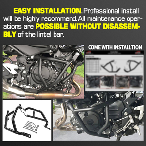 XXUN Protector de marco de protección de motor de barra de choque de motocicleta para <span class=keywords><strong>Kawasaki</strong></span> Z400 Z250 2018-2024 / Z500 SE ABS 2025- - Product Image 3