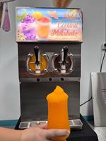 Machine à granita professionnelle de comptoir avec contrôle de température indépendant par roulement, 2 bacs, 110V/220V, pour smoothies et milkshakes