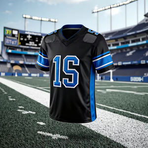 Custom Adult American Football Uniform Vintage Mesh Breathable Practice Jersey Short Sleeve Printed - Product Image 1