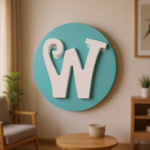 Letra Decorativa Ilan W de 14.5 cm, Letrero de Madera para Pared - Product Image 2