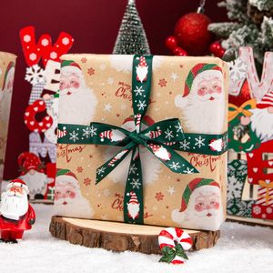 Christmas <b>Wrapping</b> <b>Paper</b> Kraft Brown Santa Claus Design 17 In X 32.8 Ft Roll For Holiday Gift Packaging - Product Image 5