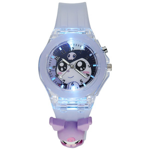 Soft Star <span class=keywords><strong>Delu</strong></span> Niños Luminoso Electrónico Impermeable Muñeca de Dibujos Animados Reloj de Piedra de Cuarzo - Product Image 4