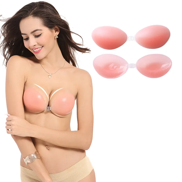 sticky bra extra with silicone to make big boobs 3d cup lifting breast invisible reusable sticky silicone bra