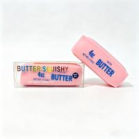 Balle anti-stress souple et craquante de 4 oz en forme de beurre de fromage, à remontée lente, remplie de billes, avec son de craquement, jouet sensoriel, entrepôt USA