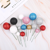 Boules de Décoration de Gâteau Or et Argent, Boules de Décoration, pour Fête d'Anniversaire, Mariage, Dessert, Cupcake, SP-170, DIY, 20 Pièces