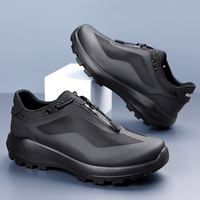 Chaussures de randonnée légères pour hommes, baskets décontractées à enfiler, tendance mode, motif uni, tige en tissu et maille