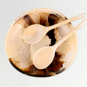 Bol à salade multifonctionnel en résine époxy, vaisselle, décoration de table, bol pour servir des aliments, des fruits, des collations - Product Image 1