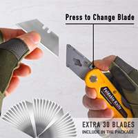 Coffret de couteaux à découper industriels Wooktools DIY, 5 lames de rechange en acier inoxydable, robustes, pliables, couteaux utilitaires, 18 mm