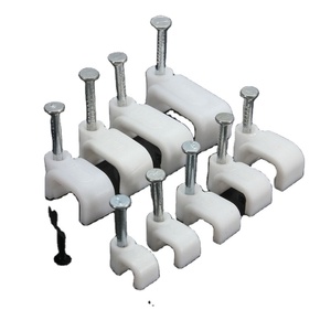 Clip de câble de 4mm à 40mm rond Accessoires De Câblage Avec le Clou En Acier Rond En Plastique Type Câble Clip - Product Image 6
