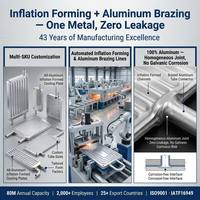 Plaque froide soufflée en alliage d'aluminium à liaison par rouleaux pour dissipation thermique de station de base 5G, spécifications personnalisées